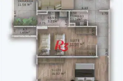 Apartamento com 2 dormitórios à venda, 92 m² por r$ 900.000,00 - canto do forte - praia grande/sp