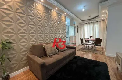Apartamento com 2 dormitórios para alugar, 64 m² por r$ 5.050,00/mês - marapé - santos/sp