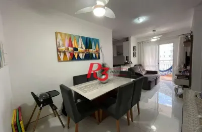 Apartamento com 2 dormitórios à venda, 64 m² por r$ 610.000,00 - marapé - santos/sp