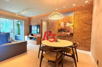Apartamento com 2 dormitórios à venda, 66 m² por r$ 850.000,00 - josé menino - santos/sp