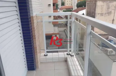 Apartamento com 2 dormitórios para alugar, 62 m² por r$ 4.000,01/ano - gonzaga - santos/sp