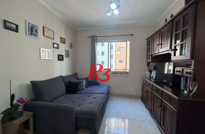 Apartamento com 1 dormitório à venda, 52 m² por r$ 340.000,00 - boqueirão - santos/sp