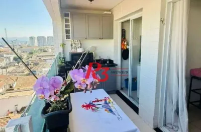 Apartamento à venda, 59 m² por r$ 580.000,00 - macuco - santos/sp