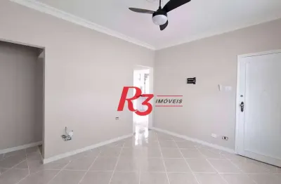 Apartamento com 3 dormitórios para alugar, 80 m² por r$ 3.500,00/mês - boqueirão - santos/sp