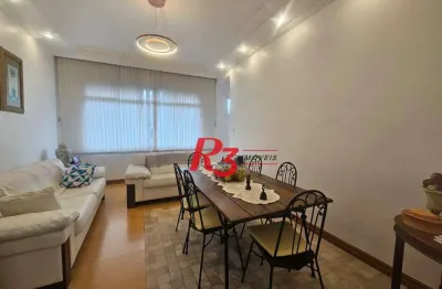 Apartamento com 3 dormitórios à venda, 110 m² por r$ 680.000,00 - boqueirão - santos/sp