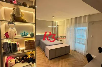 Apartamento com 4 dormitórios à venda, 360 m² por r$ 7.000.000,00 - gonzaga - santos/sp