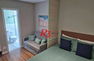 Studio com 1 dormitório à venda, 45 m² por r$ 430.000,00 - boqueirão - santos/sp