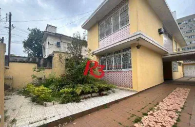 Sobrado com 3 dormitórios para alugar, 250 m² por r$ 21.300,01/mês - encruzilhada - santos/sp