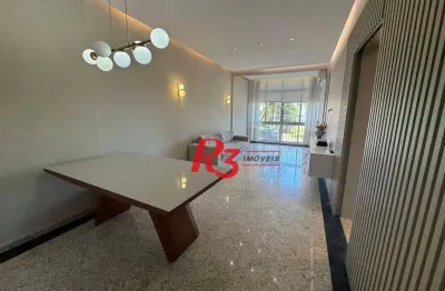 Apartamento com 2 dormitórios para alugar, 107 m² por r$ 11.000,02/mês - ponta da praia - santos/sp