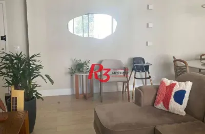 Apartamento com 3 dormitórios à venda, 150 m² por r$ 1.300.000,00 - marapé - santos/sp