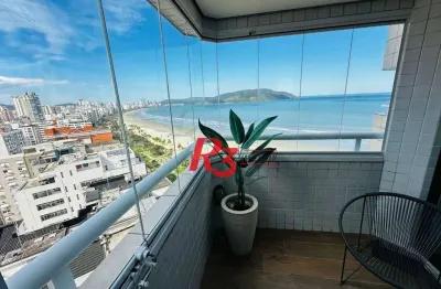 Flat com 1 dormitório, 43 m² - venda por r$ 690.000,00 ou aluguel por r$ 6.480,00/mês - boqueirão - santos/sp