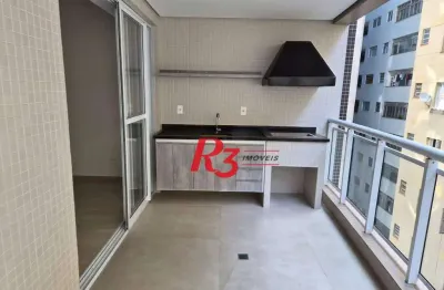 Apartamento com 2 dormitórios à venda, 91 m² por r$ 1.480.000,00 - boqueirão - santos/sp