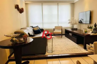 Apartamento com 3 dormitórios à venda, 146 m² por r$ 1.350.000,00 - embaré - santos/sp