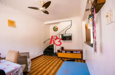 Casa com 2 dormitórios à venda, 80 m² por r$ 385.000,00 - macuco - santos/sp