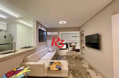 Apartamento garden com 2 dormitórios à venda, 128 m² por r$ 1.450.000,00 - gonzaga - santos/sp