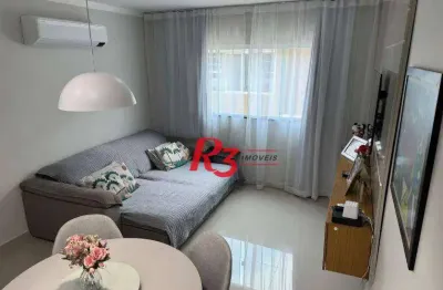 Village com 2 dormitórios à venda, 99 m² por r$ 880.000,00 - campo grande - santos/sp