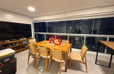 Apartamento com 3 dormitórios à venda, 143 m² por r$ 2.550.000,00 - boqueirão - santos/sp
