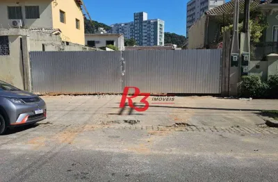 Terreno, 352 m² - venda por r$ 1.500.000,00 ou aluguel por r$ 9.675,99/mês - vila belmiro - santos/sp