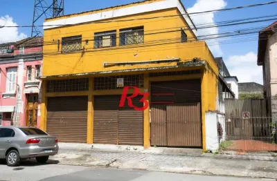 Galpão para alugar, 562 m² por r$ 11.009,00/mês - macuco - santos/sp
