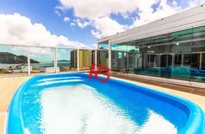 Cobertura com 3 dormitórios à venda, 274 m² por r$ 1.800.000,00 - ponta da praia - santos/sp