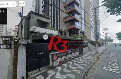 Terreno para alugar, 447 m² por r$ 25.000,00/mês - vila belmiro - santos/sp