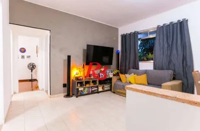 Apartamento com 2 dormitórios à venda, 70 m² por r$ 345.000,00 - macuco - santos/sp