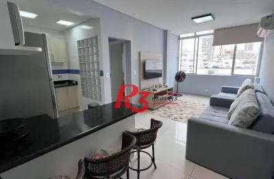 Apartamento com 1 dormitório à venda, 48 m² por r$ 490.000,00 - gonzaga - santos/sp