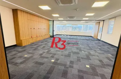 Sala para alugar, 172 m² por r$ 15.000,00/mês - gonzaga - santos/sp