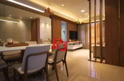 Apartamento com 2 dormitórios para alugar, 119 m² por r$ 6.500,02/mês - ponta da praia - santos/sp