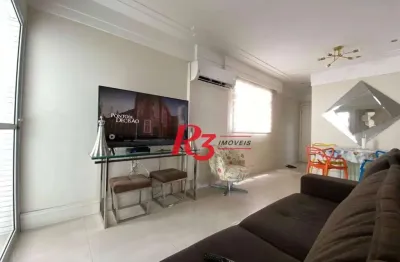 Apartamento com 3 dormitórios à venda, 85 m² por r$ 745.000,00 - pompéia - santos/sp