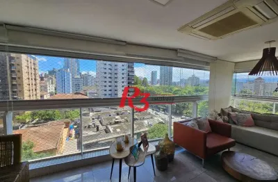 Apartamento garden com 3 dormitórios, 280 m² - venda por r$ 4.500.000,00 ou aluguel por r$ 25.000,00/mês - aparecida - santos/sp