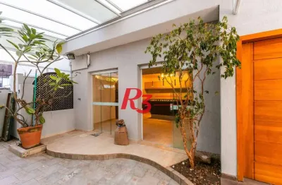 Sobrado com 3 dormitórios para alugar, 176 m² por r$ 12.000,00/mês - gonzaga - santos/sp