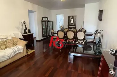 Apartamento com 3 dormitórios para alugar, 130 m² por r$ 7.000,00/mês - gonzaga - santos/sp