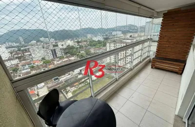 Apartamento com 2 dormitórios para alugar, 70 m² por r$ 5.300,00/mês - vila belmiro - santos/sp