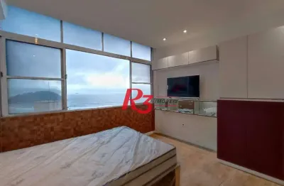 Studio com 1 dormitório para alugar, 28 m² por r$ 3.000,00/mês - itararé - são vicente/sp