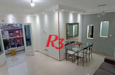 Apartamento com 2 dormitórios para alugar, 94 m² por r$ 4.500,00/mês - macuco - santos/sp