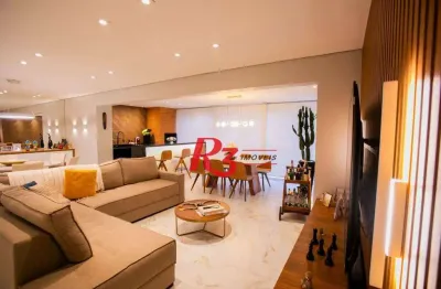 Apartamento à venda, 132 m² por r$ 2.150.000,00 - ponta da praia - santos/sp