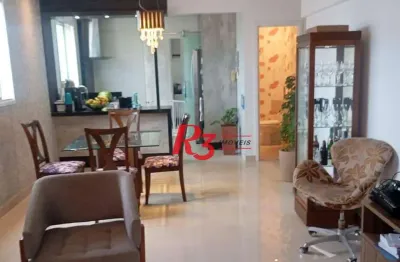 Apartamento duplex com 3 dormitórios à venda, 124 m² por r$ 1.390.000,00 - marapé - santos/sp