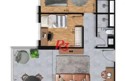 Apartamento com 2 dormitórios à venda, 69 m² por R$ 780.225,00 - José Menino - Santos/SP