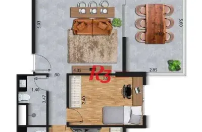 Apartamento com 2 dormitórios à venda, 70 m² por r$ 985.000 - josé menino - santos/sp