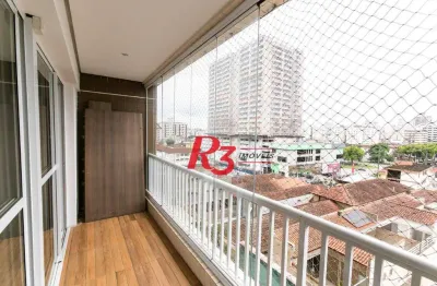 Apartamento com 2 dormitórios, 69 m² - venda por r$ 610.000,00 ou aluguel por r$ 5.000,02/mês - encruzilhada - santos/sp