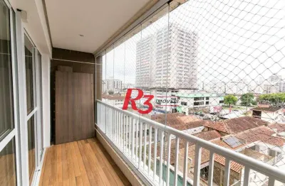 Apartamento com 2 dormitórios, 69 m² - venda por r$ 610.000,00 ou aluguel por r$ 5.000,02/mês - encruzilhada - santos/sp