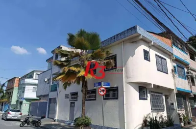 Sobrado com 3 dormitórios à venda, 135 m² por r$ 300.000,00 - bom retiro - santos/sp