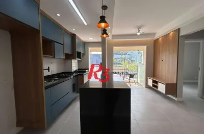 Apartamento com 2 dormitórios à venda, 52 m² por r$ 400.000,00 - morro nova cintra - santos/sp