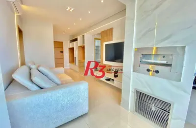 Apartamento com 2 dormitórios à venda, 66 m² por r$ 930.000,00 - boqueirão - santos/sp