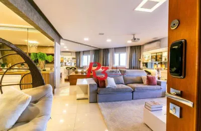 Apartamento à venda, 199 m² por r$ 3.000.000,00 - ponta da praia - santos/sp