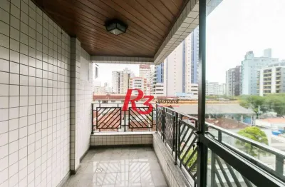 Apartamento com 3 dormitórios para alugar, 110 m² por r$ 5.000,00/mês - pompéia - santos/sp