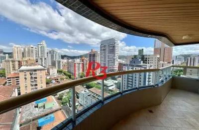 Apartamento com 3 dormitórios à venda, 170 m² por r$ 1.600.000,00 - gonzaga - santos/sp