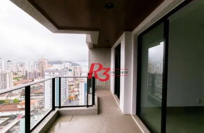 Apartamento com 1 dormitório à venda, 54 m² por r$ 790.000,00 - boqueirão - santos/sp