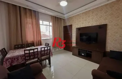 Apartamento com 2 dormitórios à venda, 72 m² por r$ 320.000,00 - marapé - santos/sp